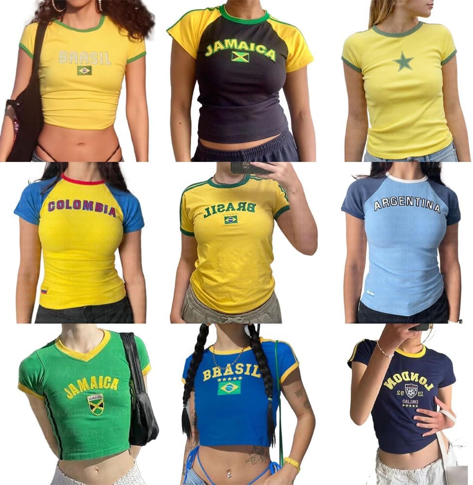 Vintage Graphic Y2K Crop Tees